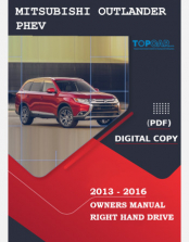 MITSUBISHI OUTLANDER 2013 - 2016 OWNERS MANUAL PHEV